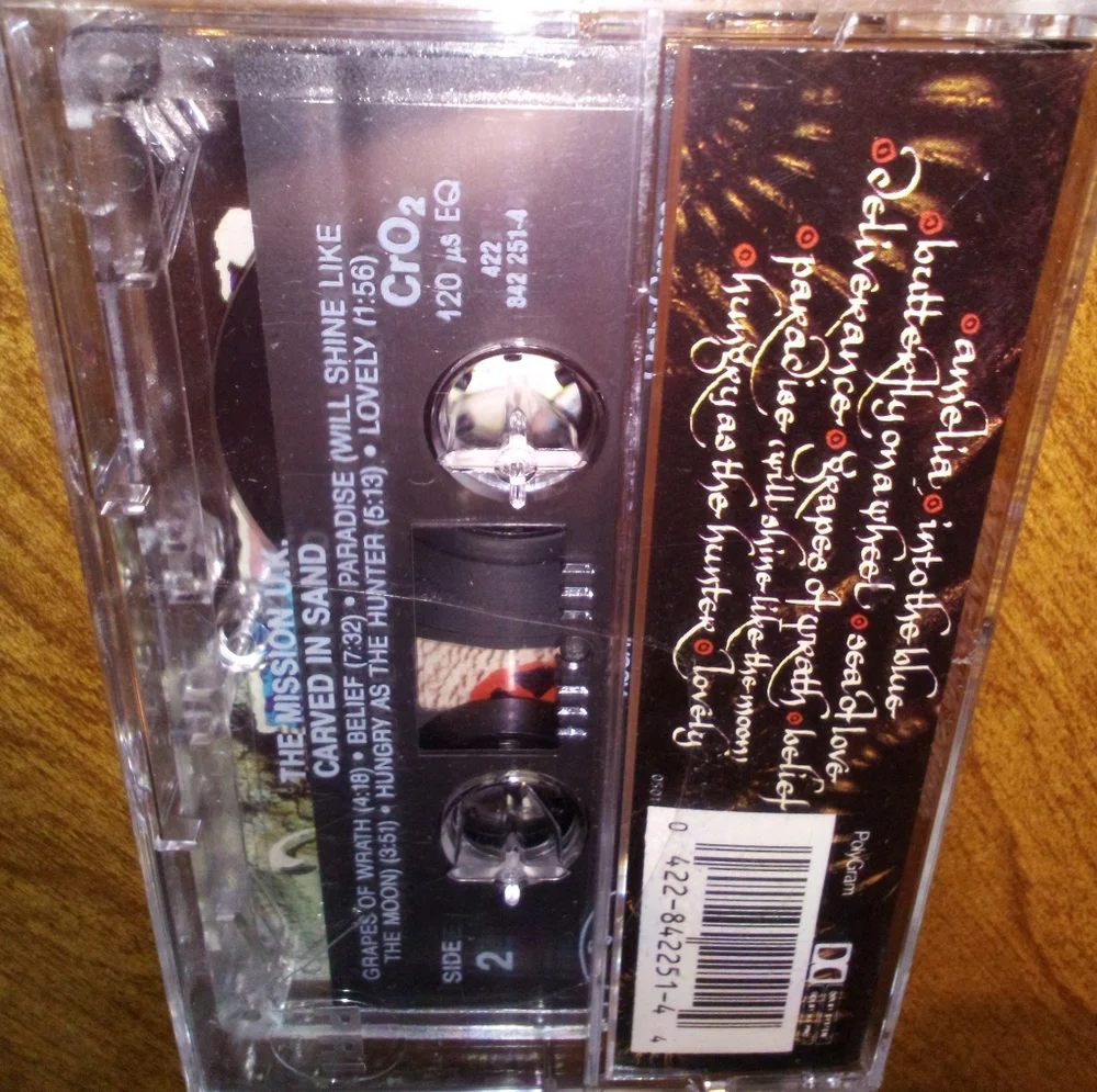 The Mission U.K. Carved In Sand 1990 Mercury Records Cassette Sealed - Picture 2 of 4
